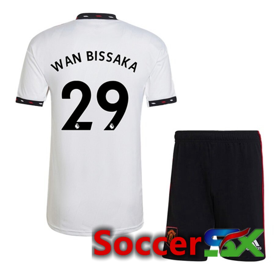 Manchester United (WAN-BISSAKA 29) Kids Away Jersey 2022/2023