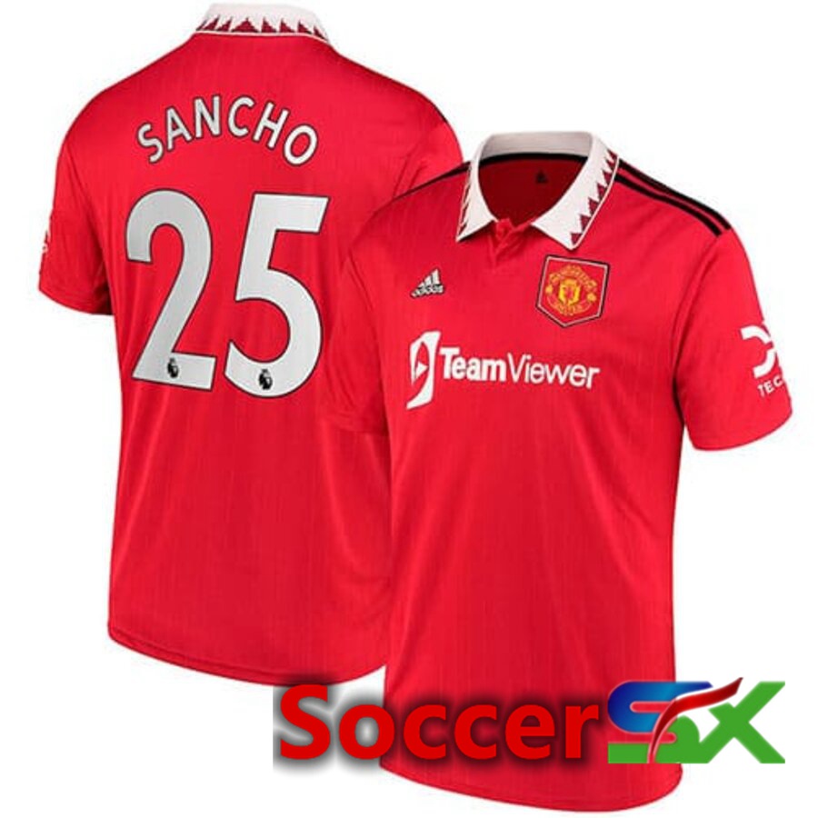 Manchester United (SANCHO 25) Home Jersey 2022/2023