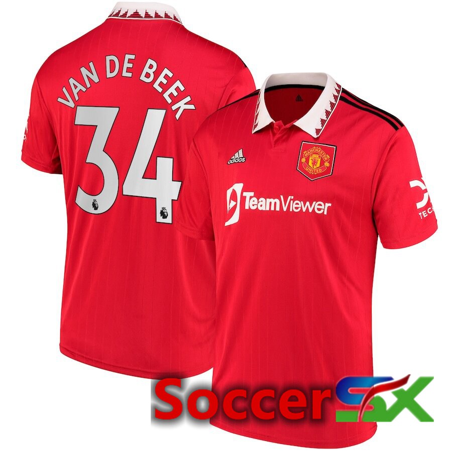 Manchester United (VAN DE BEEK 34) Home Jersey 2022/2023