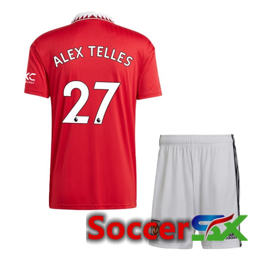 Manchester United (ALEX TELLES 27) Kids Home Jersey 2022/2023