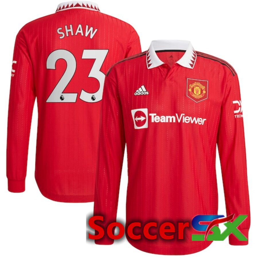 Manchester United (SHAW 23) Home Jersey Long sleeve 2022/2023