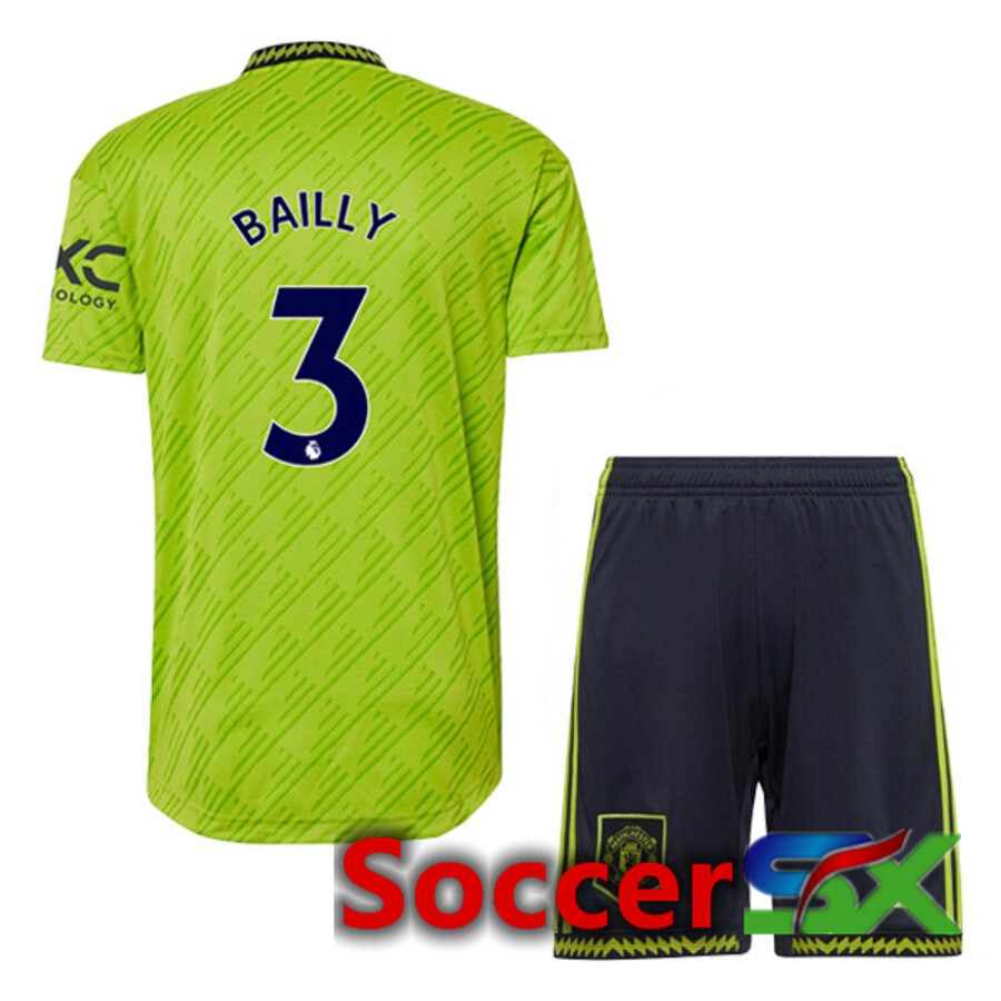 Manchester United (BAILLY 3) Kids Third Jersey 2022/2023