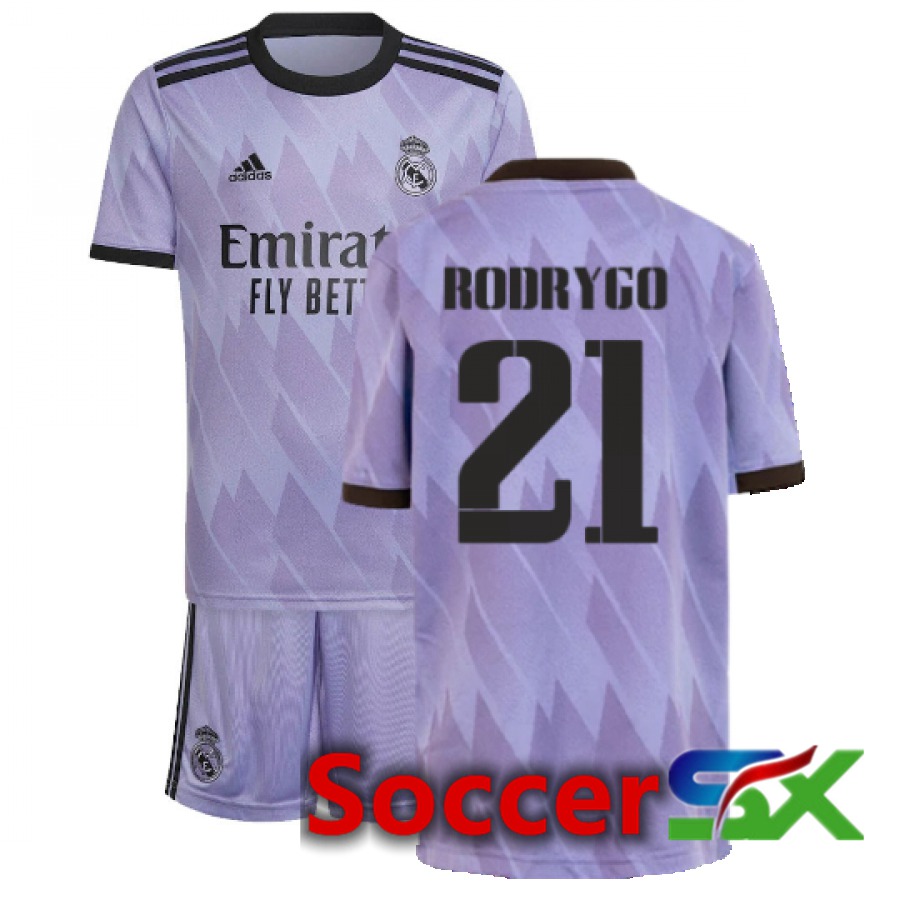 Real Madrid (Rodrygo 21) Kids Away Jersey 2022/2023