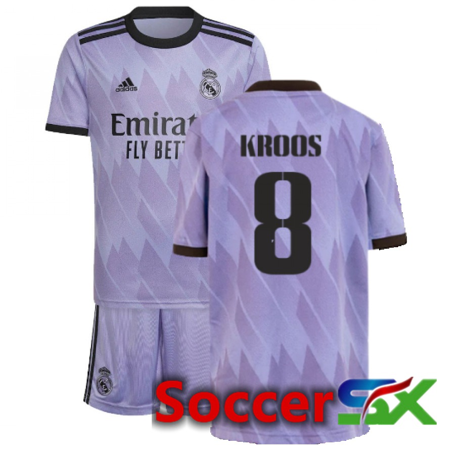 Real Madrid (Kroos 8) Kids Away Jersey 2022/2023