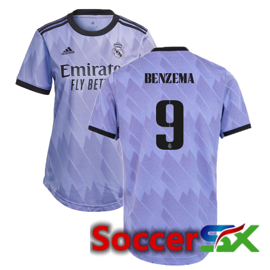 Real Madrid (Benzema 9) Womens Away Jersey 2022/2023