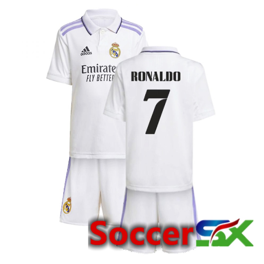 Real Madrid (Ronaldo 7) Kids Home Jersey 2022/2023
