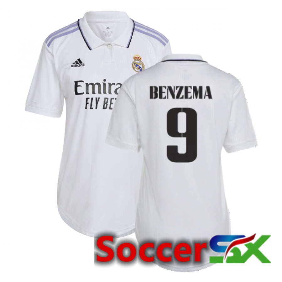 Real Madrid (Benzema 9) Womens Home Jersey 2022/2023