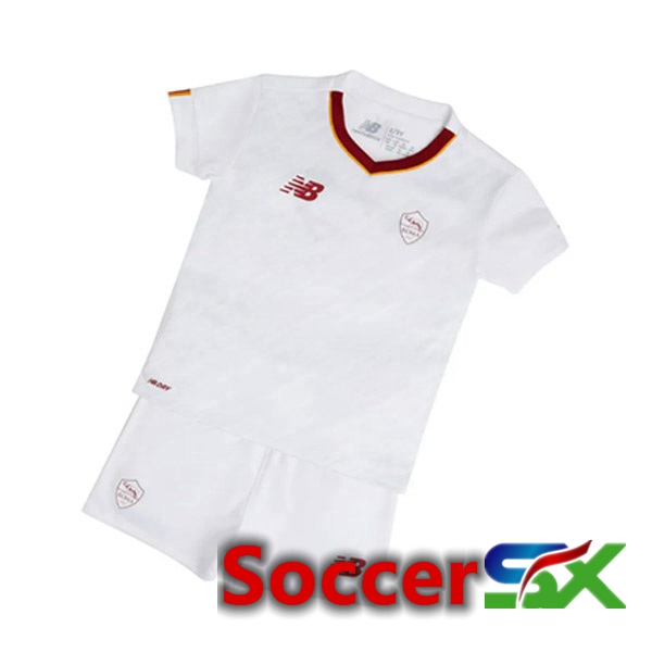 AS Monaco Kids Away Jersey White 2022/2023