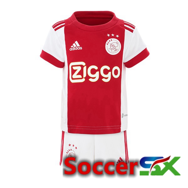 AFC Ajax Kids Home Jersey White Red 2022 2023