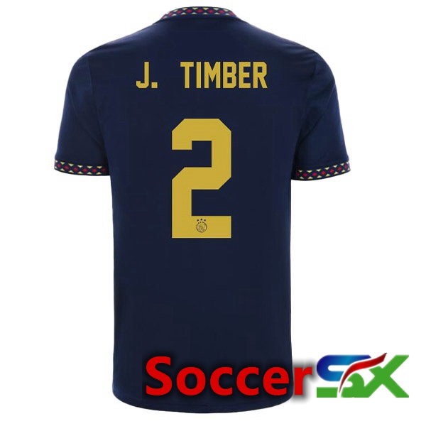 AFC Ajax (J. Timber 2) Away Jersey Black 2022/2023