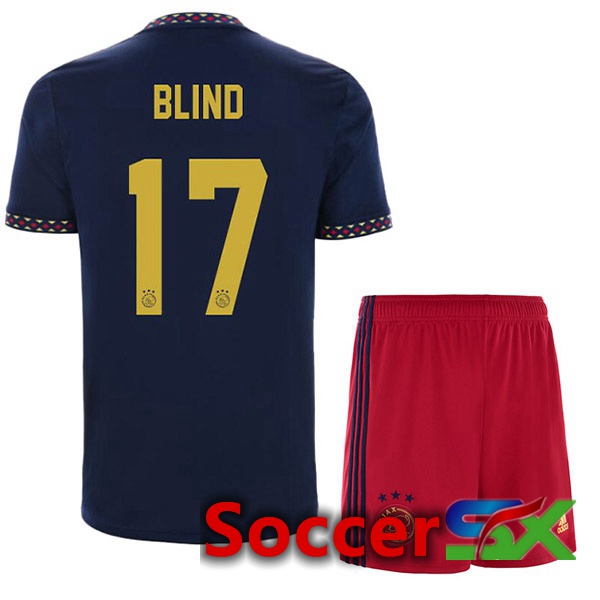 AFC Ajax (Blind 17) Kids Away Jersey Black 2022/2023