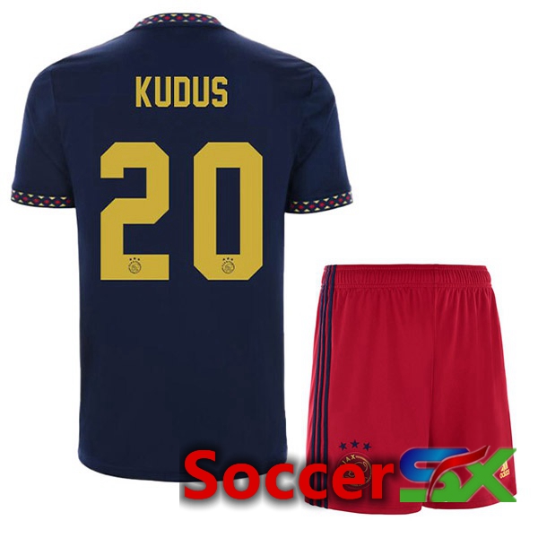 AFC Ajax (Kudus 20) Kids Away Jersey Black 2022/2023