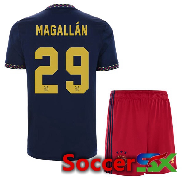 AFC Ajax (Magallán 29) Kids Away Jersey Black 2022/2023