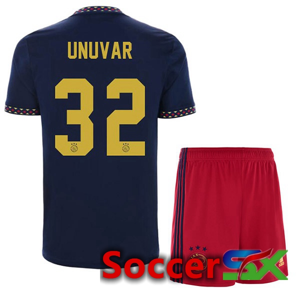 AFC Ajax (Unuvar 32) Kids Away Jersey Black 2022/2023