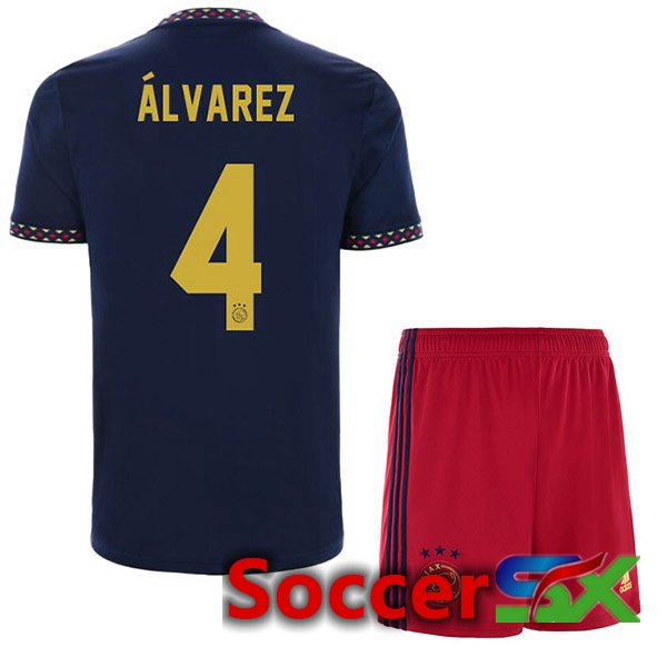 AFC Ajax (Álvarez 4) Kids Away Jersey Black 2022/2023