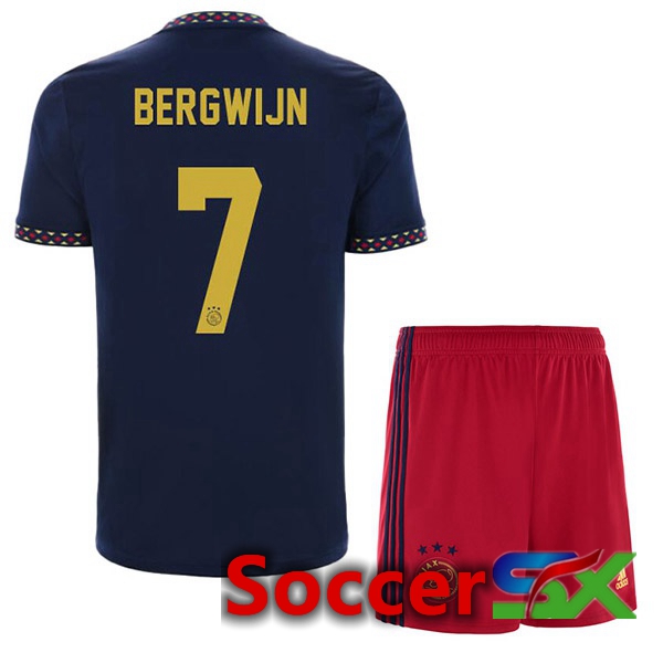 AFC Ajax (Bergwijn 7) Kids Away Jersey Black 2022/2023