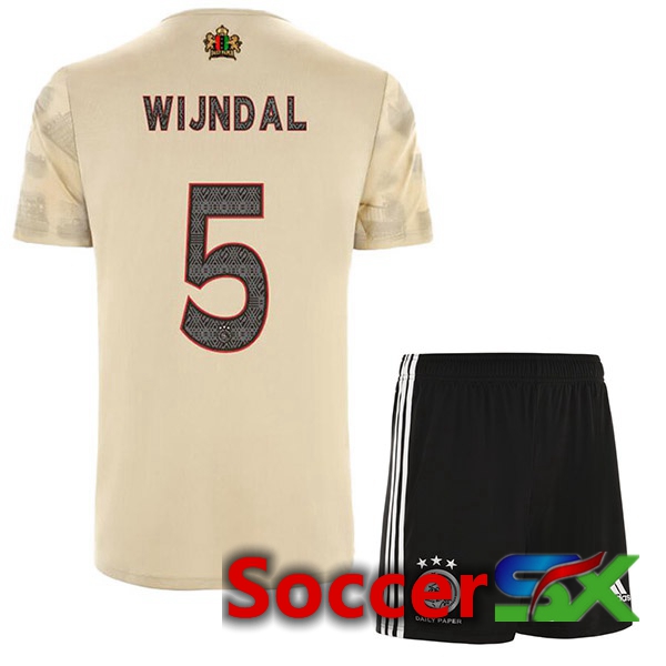 AFC Ajax (Wijndal 5) Kids Third Jersey Brown 2022/2023