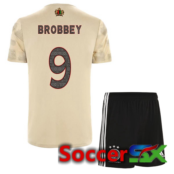 AFC Ajax (Brobbey 9) Kids Third Jersey Brown 2022/2023