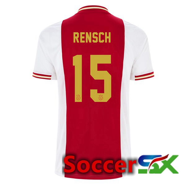AFC Ajax (Rensch 15) Home Jersey White Red 2022 2023
