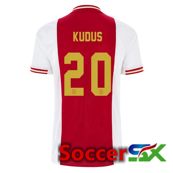 AFC Ajax (Kudus 20) Home Jersey White Red 2022 2023
