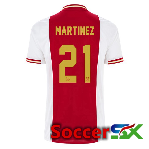 AFC Ajax (Martinez 21) Home Jersey White Red 2022 2023