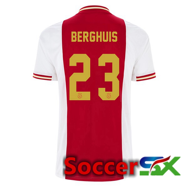 AFC Ajax (Berghuis 23) Home Jersey White Red 2022 2023
