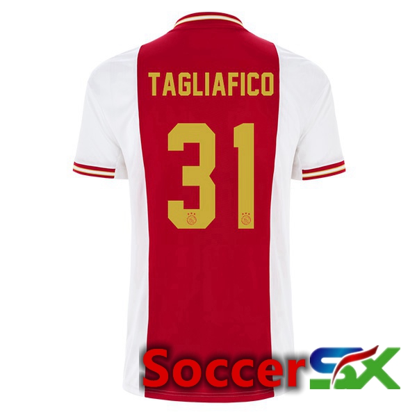 AFC Ajax (Tagliafico 31) Home Jersey White Red 2022 2023