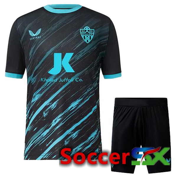 UD Almeria Kids Away Jersey Black Blue 2022/2023