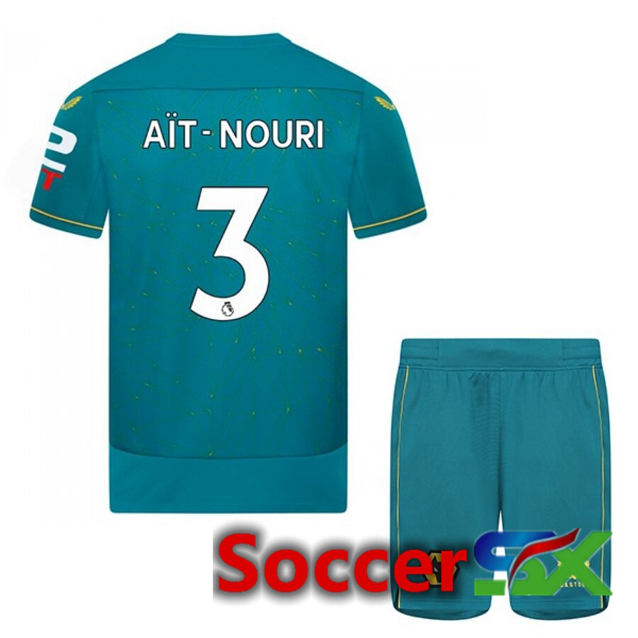 Wolves (AIT-NOURI 3) Kids Away Jersey 2022/2023