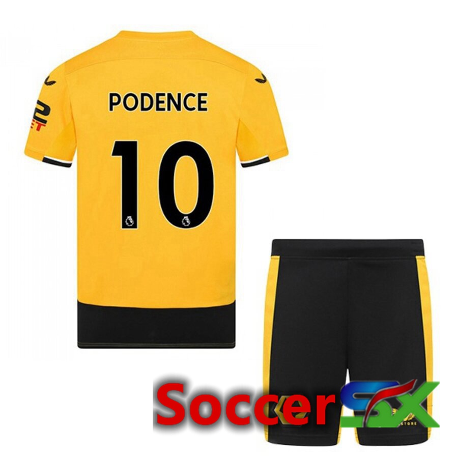Wolves (PODENCE 10) Kids Home Jersey 2022/2023