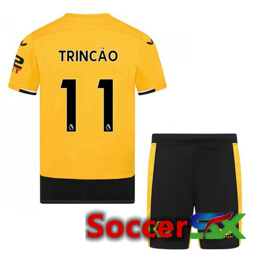 Wolves (TRINCAO 11) Kids Home Jersey 2022/2023