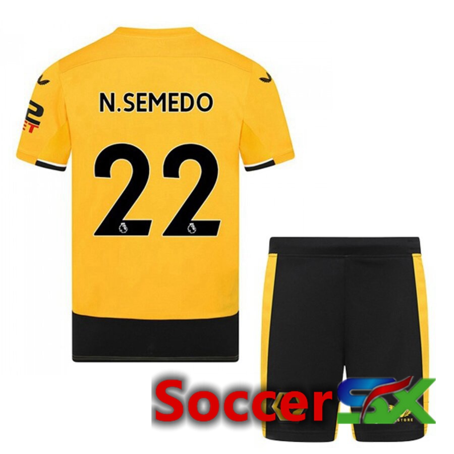 Wolves (N. SEMEDO 22) Kids Home Jersey 2022/2023