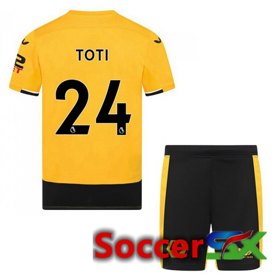 Wolves (TOTI 24) Kids Home Jersey 2022/2023