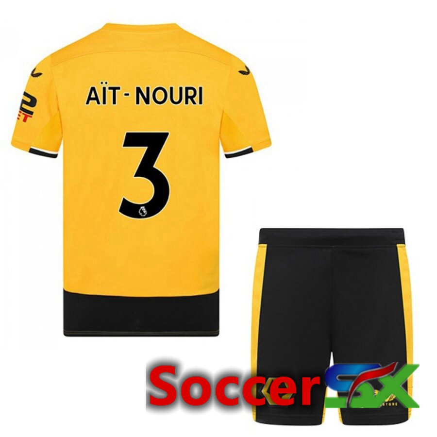 Wolves (AIT-NOURI 3) Kids Home Jersey 2022/2023