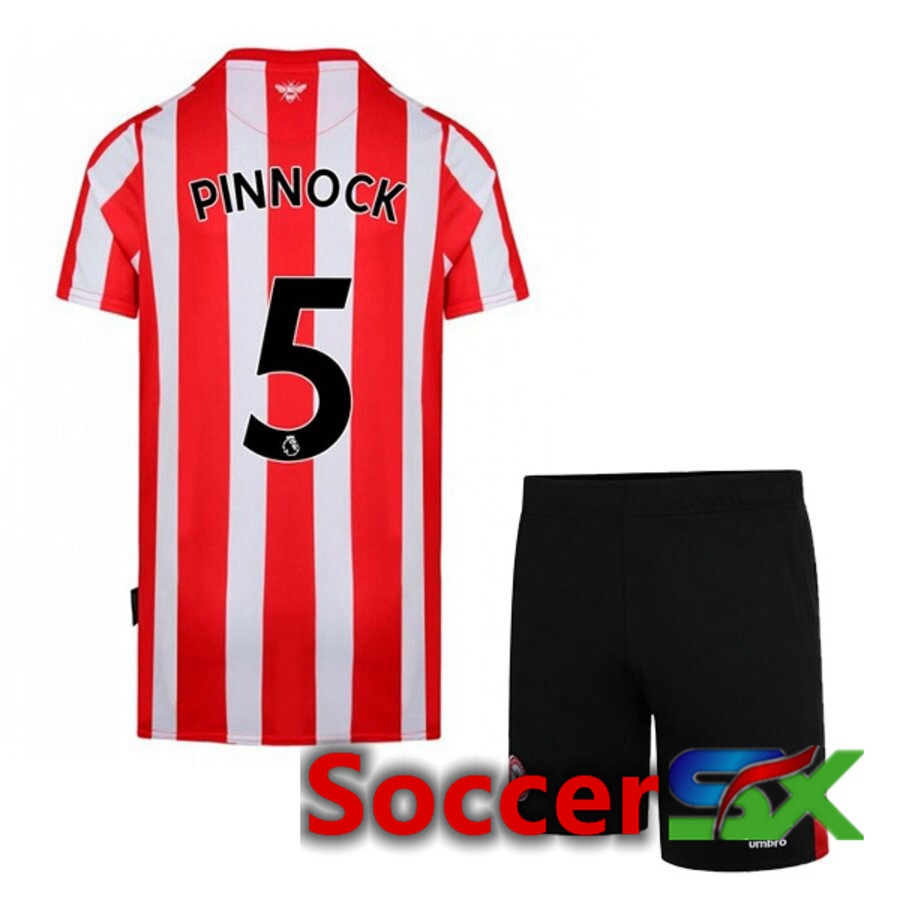 Brentford FC (PINNOCK 5) Kids Home Jersey 2022/2023