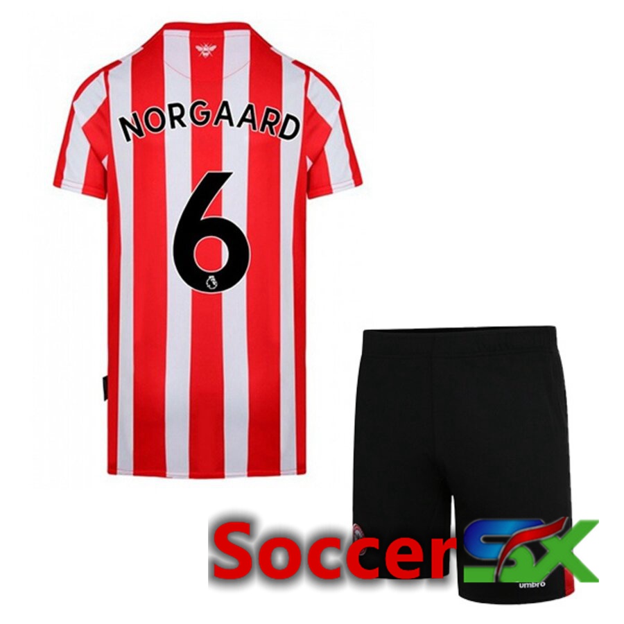 Brentford FC (NORGAARD 6) Kids Home Jersey 2022/2023