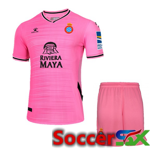 FC RCD Espanyol Kids Away Jersey Pink 2022 2023