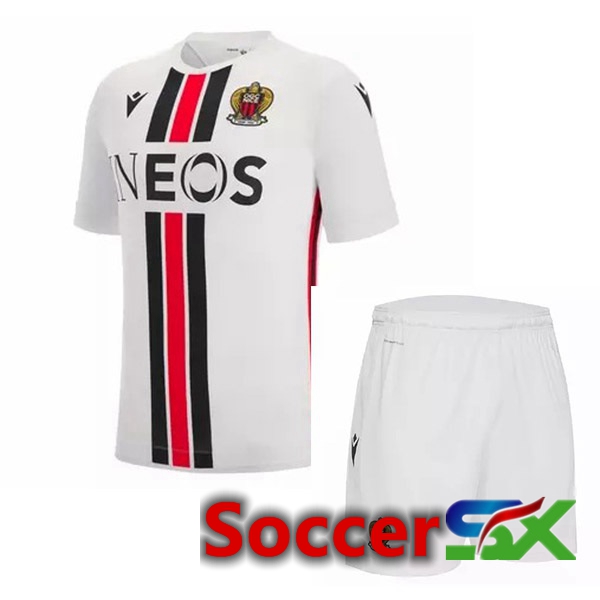 OGC Nice Kids Away Jersey White 2022/2023