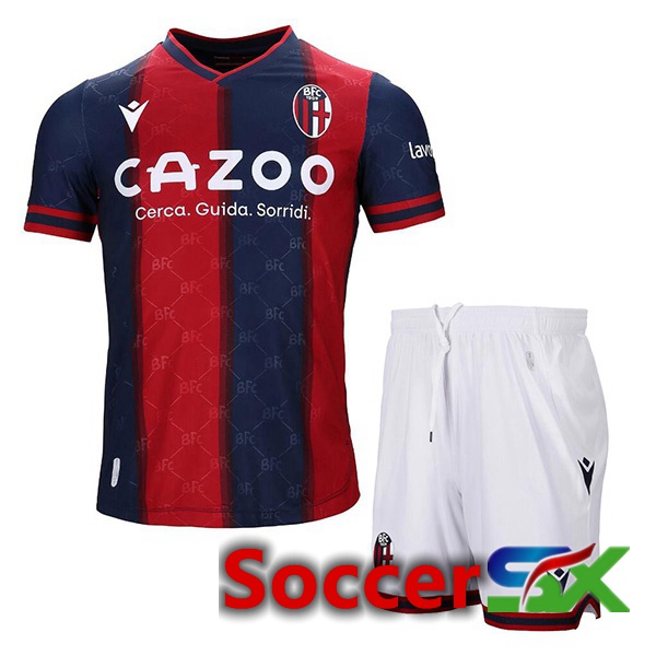 Bologna Kids Home Jersey Red Blue 2022 2023