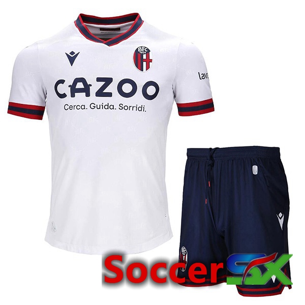 Bologna Kids Away Jersey White 2022 2023