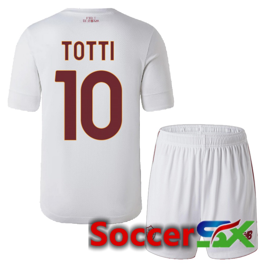 AS Roma (Totti 10) Kids Away Jersey 2022/2023