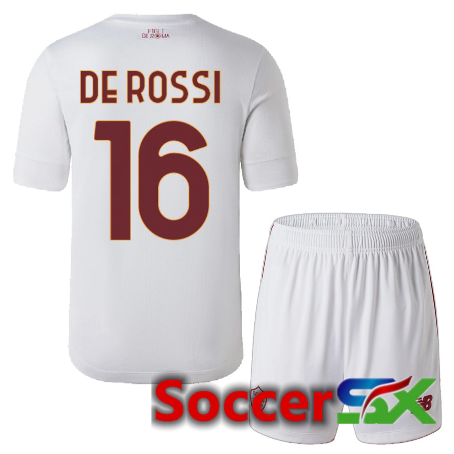 AS Roma (De Rossi 16) Kids Away Jersey 2022/2023