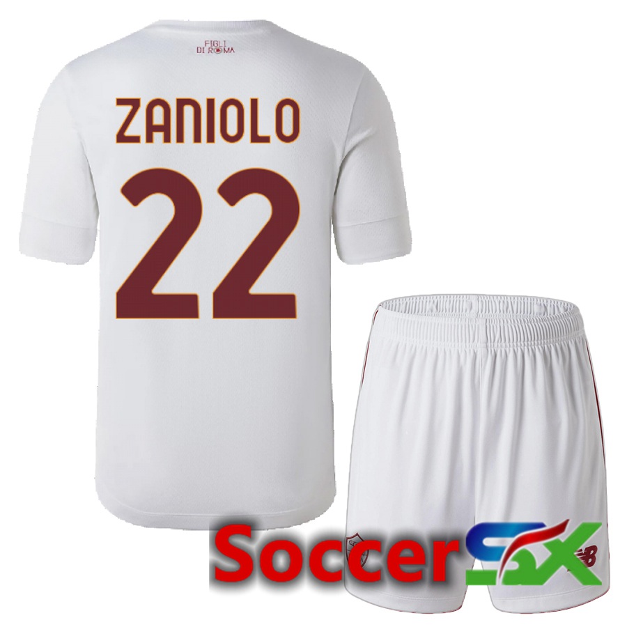 AS Roma (Zaniolo 22) Kids Away Jersey 2022/2023