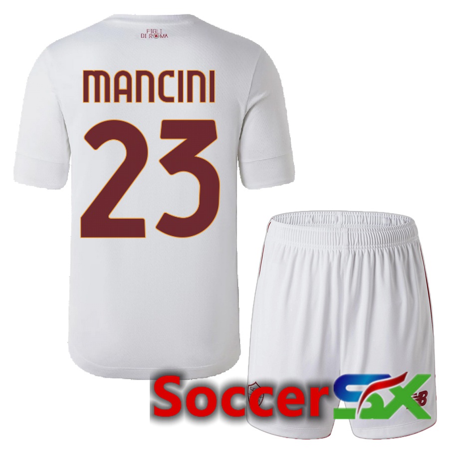 AS Roma (Mancini 23) Kids Away Jersey 2022/2023