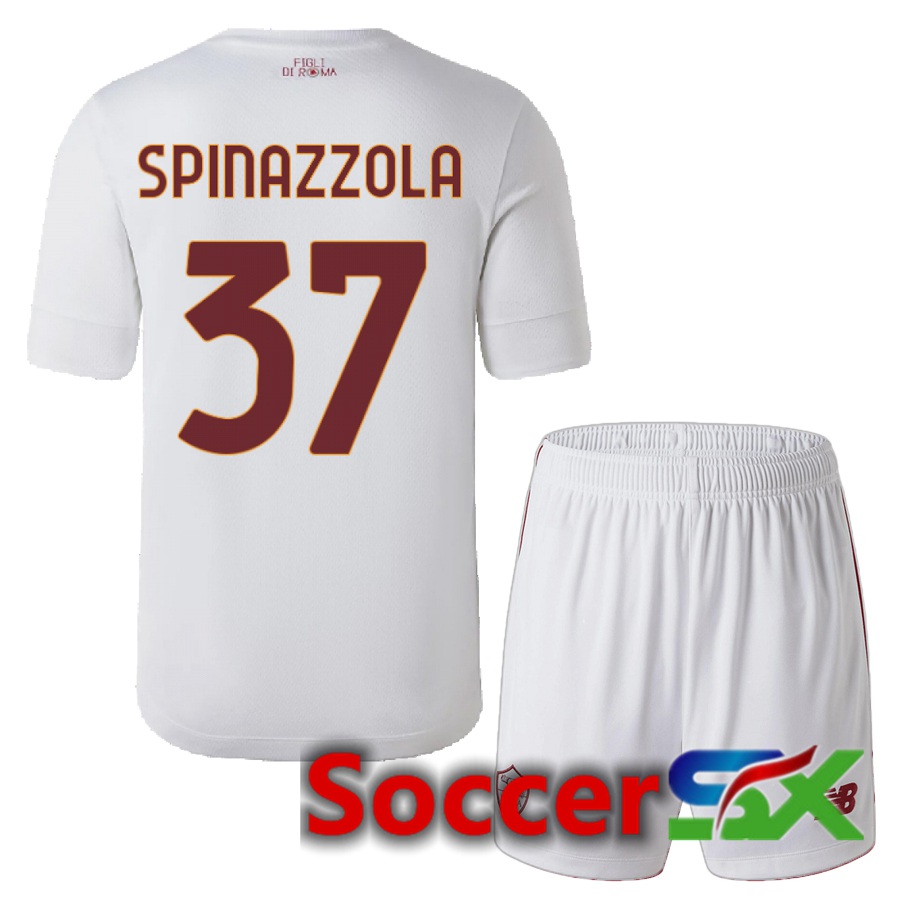 AS Roma (Spinazzola 37) Kids Away Jersey 2022/2023