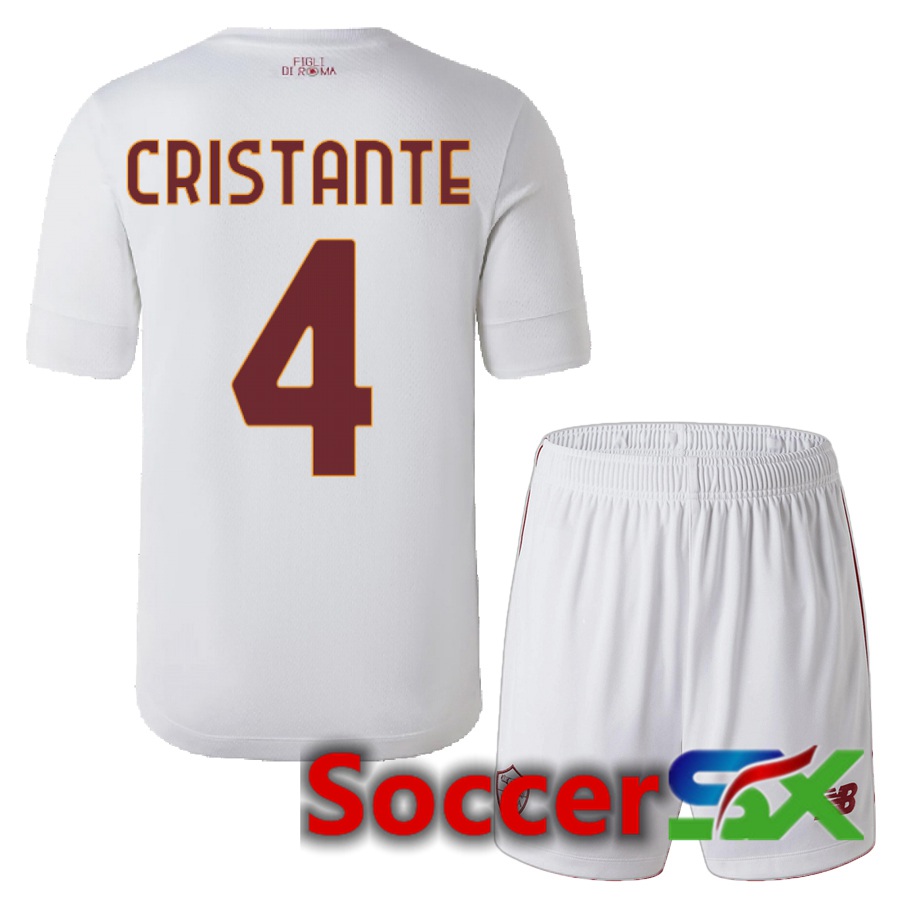 AS Roma (Cristante 4) Kids Away Jersey 2022/2023