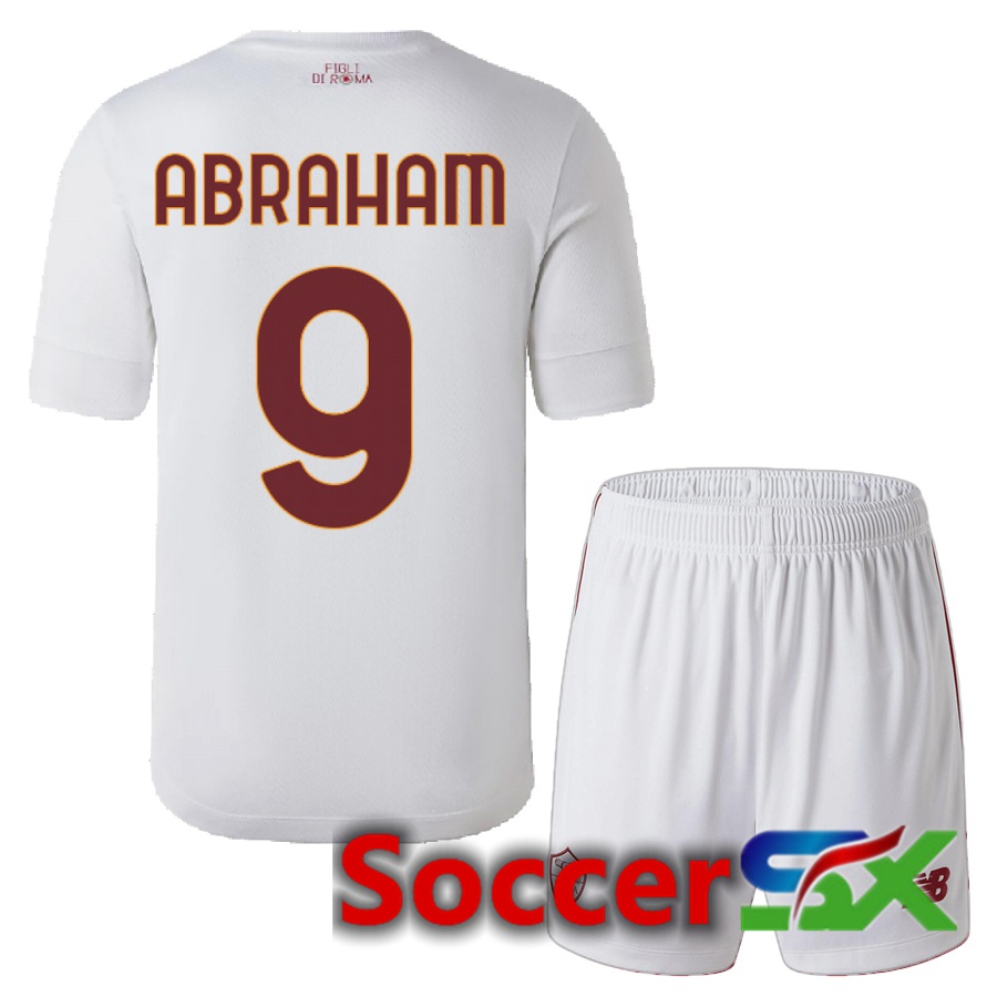 AS Roma (Abraham 9) Kids Away Jersey 2022/2023