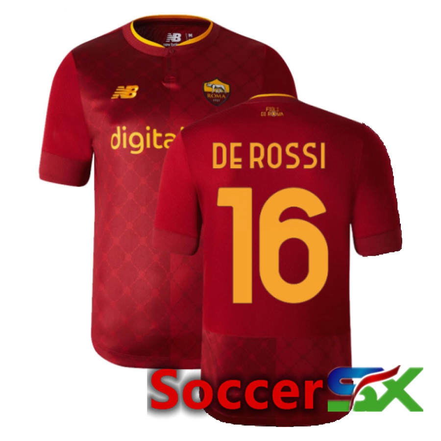 AS Roma (De Rossi 16) Home Jersey 2022/2023