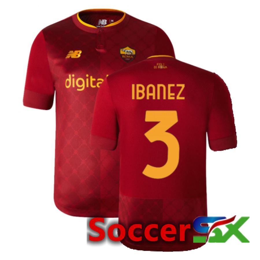 AS Roma (Ibanez 3) Home Jersey 2022/2023