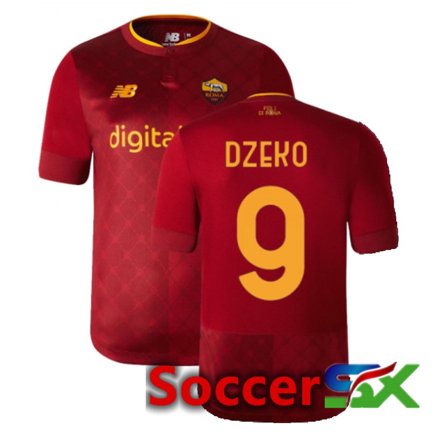 AS Roma (Dzeko 9) Home Jersey 2022/2023